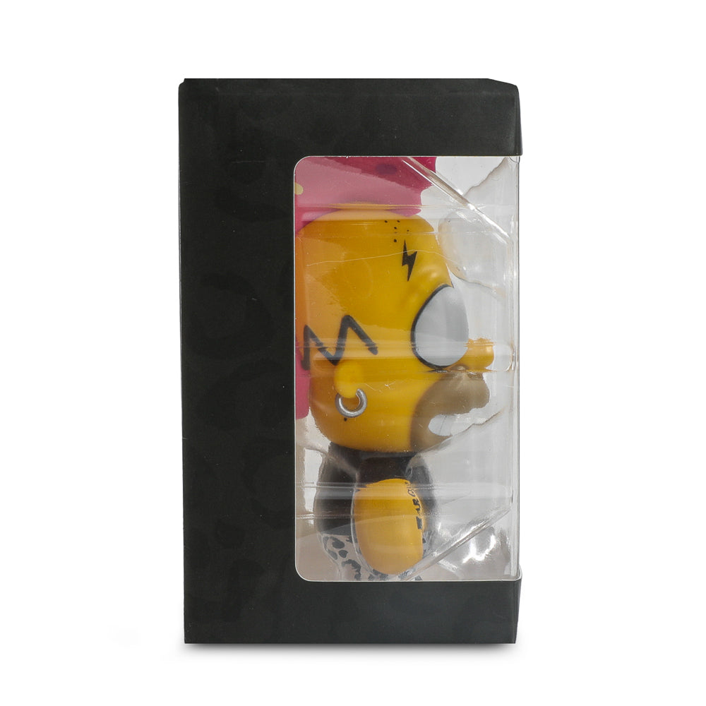 The Simpsons - Donut Riot Punk Homer 3" Vinyl Mini Figure - Pink Glaze Edition (Limited Edition of 500) - Kidrobot