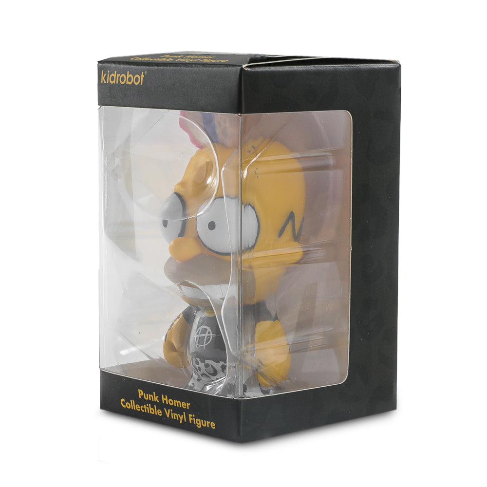 The Simpsons - Donut Riot Punk Homer 3" Vinyl Mini Figure - Pink Glaze Edition (Limited Edition of 500) - Kidrobot