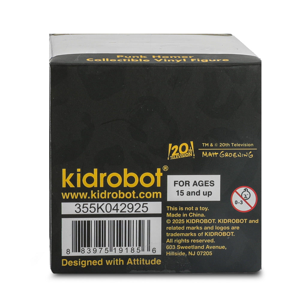 The Simpsons - Donut Riot Punk Homer 3" Vinyl Mini Figure - Pink Glaze Edition (Limited Edition of 500) - Kidrobot