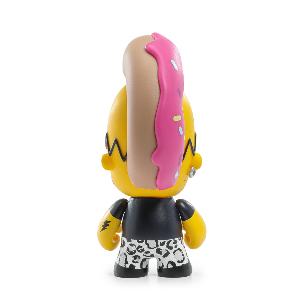 The Simpsons - Donut Riot Punk Homer 3" Vinyl Mini Figure - Pink Glaze Edition (Limited Edition of 500) - Kidrobot