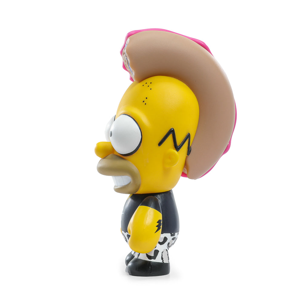 The Simpsons - Donut Riot Punk Homer 3" Vinyl Mini Figure - Pink Glaze Edition (Limited Edition of 500) - Kidrobot