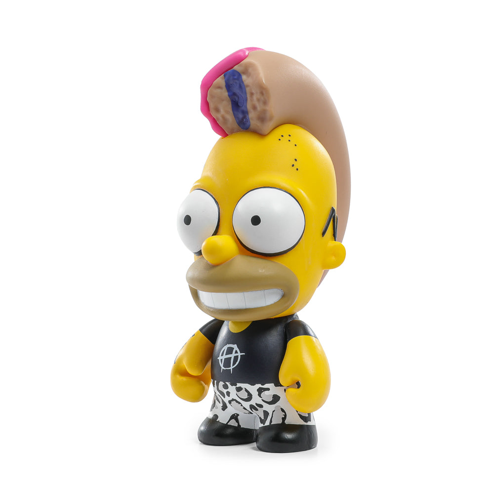 The Simpsons - Donut Riot Punk Homer 3" Vinyl Mini Figure - Pink Glaze Edition (Limited Edition of 500) - Kidrobot