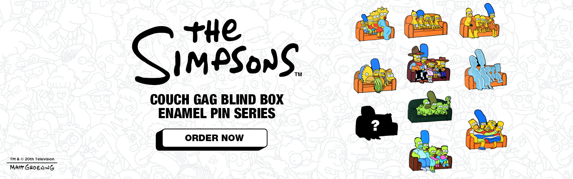 The Simpsons - Couch Gag Blind Box Enamel Pin Series on Kidrobot.com