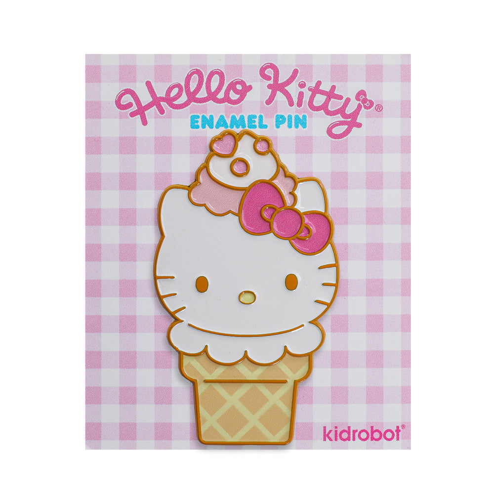 2025 CON EXCLUSIVE: Hello Kitty® Ice Cream Cone Pin - Vanilla with Strawberry Edition (Limited Edition of 300) - Kidrobot