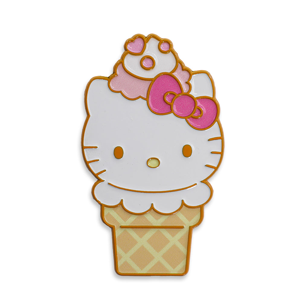 2025 CON EXCLUSIVE: Hello Kitty® Ice Cream Cone Pin - Vanilla with Strawberry Edition (Limited Edition of 300) - Kidrobot