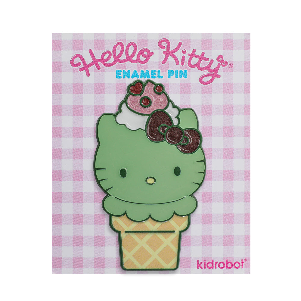 2025 CON EXCLUSIVE: Hello Kitty® Ice Cream Pin - Glow-in-the-Dark Matcha with Chocolate Edition (Limited Edition of 300) - Kidrobot