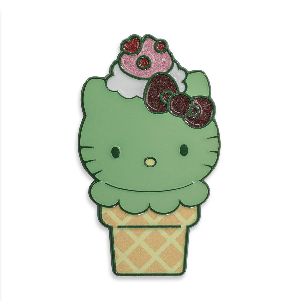 2025 CON EXCLUSIVE: Hello Kitty® Ice Cream Pin - Glow-in-the-Dark Matcha with Chocolate Edition (Limited Edition of 300) - Kidrobot