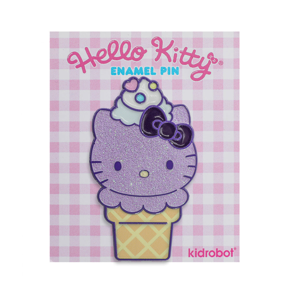 Hello Kitty® Ice Cream Cone Pin - Glitter Ube Edition - Kidrobot.com Exclusive (Limited Edition of 300) - Kidrobot