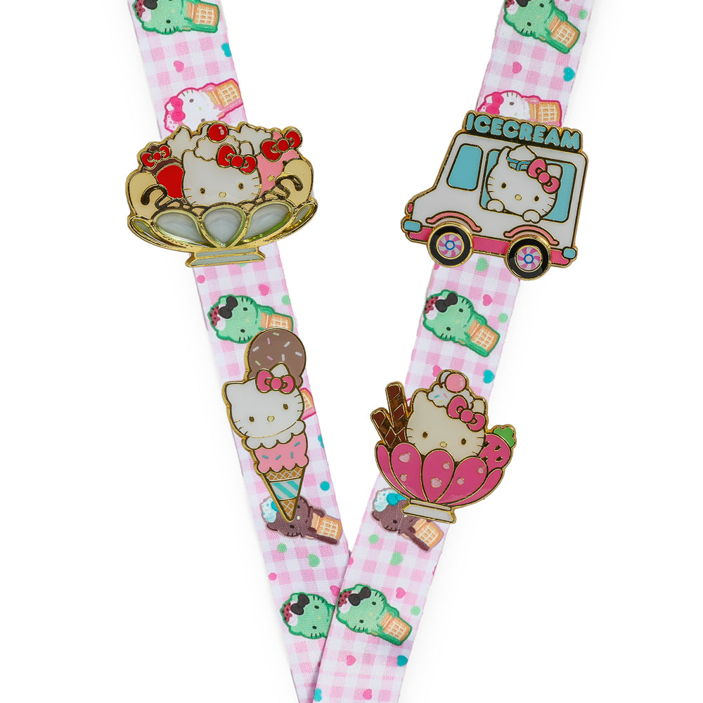 Hello Pin Set 2025 CON EXCLUSIVE: Hello Kitty® Ice Cream Deluxe Pins & Lanyard Set ...
