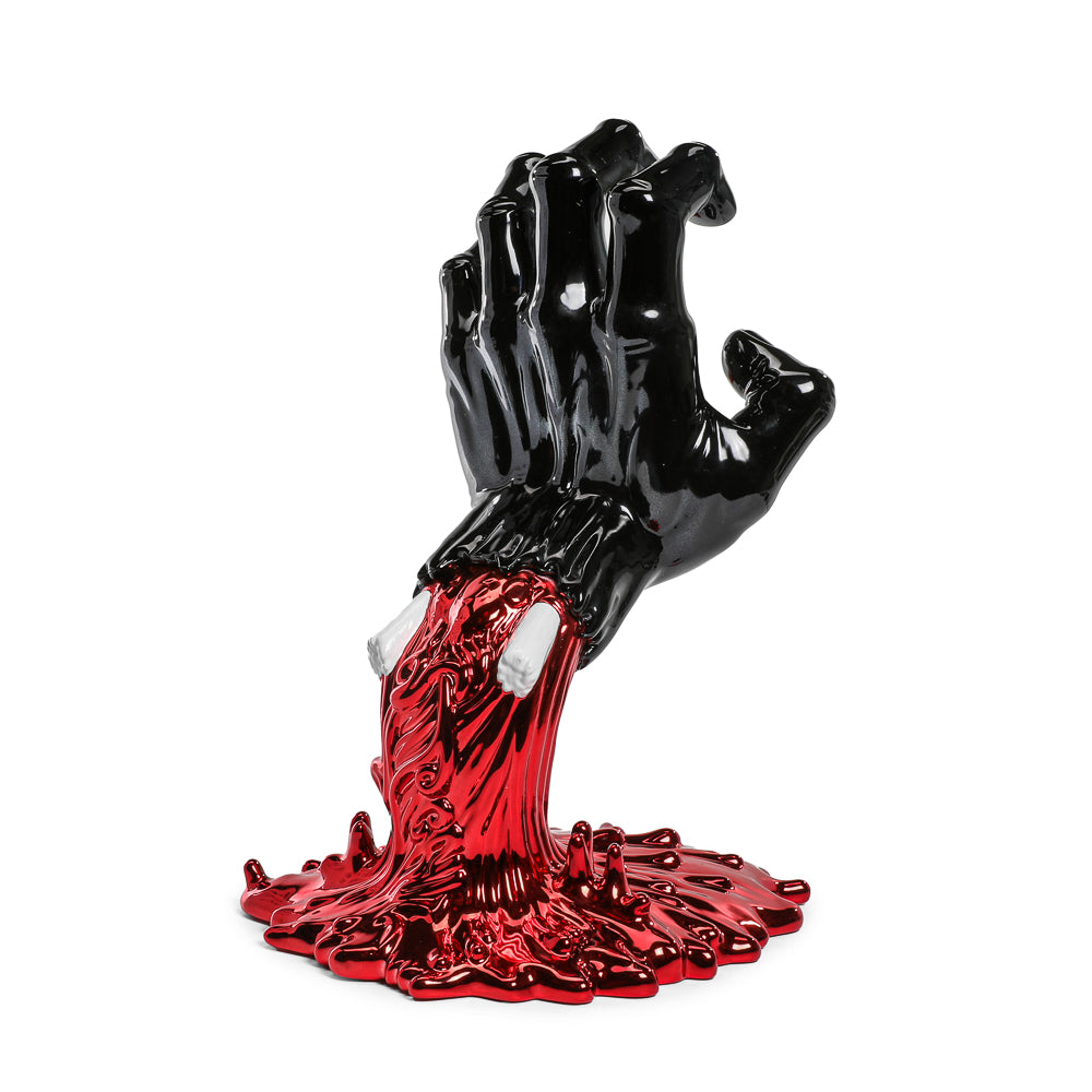 Santa Cruz Skateboards - 40th Anniversary Screaming Hand 9" Chrome Vinyl Art Figure - Blood Chrome Edition (Limited Edition of 300) (Kidrobot.com Exclusive) - Kidrobot