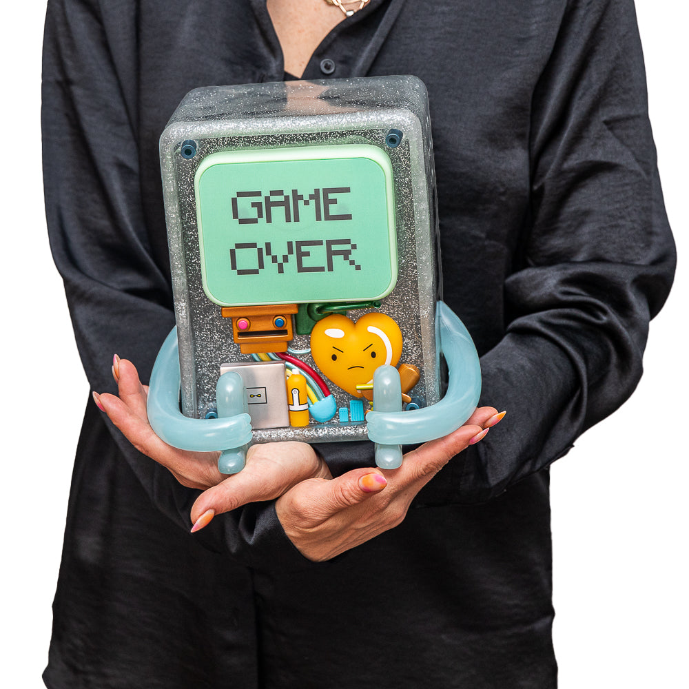 2025 CON EXCLUSIVE: Adventure Time - BMO 8" Glow-in-the-Dark Vinyl Art Figure - Game Over Edition (Limited Edition of 300) - Kidrobot