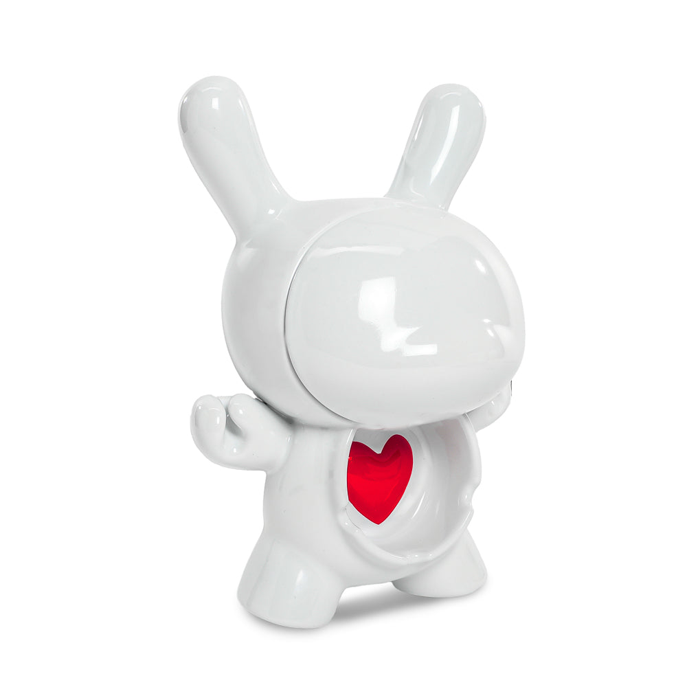 ANGLED OVERHEAD VIEW - L.I.E. (LOVE ISN’T EASY) Dunny Ceramic Ashtray: PURE Edition - Kidrobot
