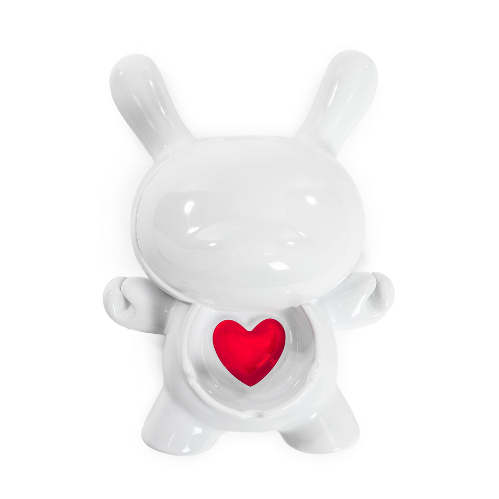 COVER ON OVERHEAD VIEW - L.I.E. (LOVE ISN’T EASY) Dunny Ceramic Ashtray: PURE Edition - Kidrobot
