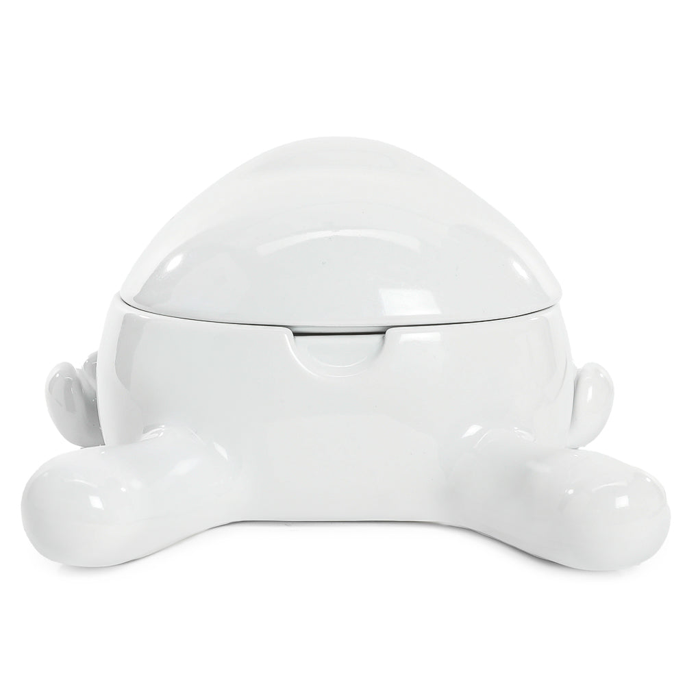 TOP VIEW - L.I.E. (LOVE ISN’T EASY) Dunny Ceramic Ashtray: PURE Edition - Kidrobot