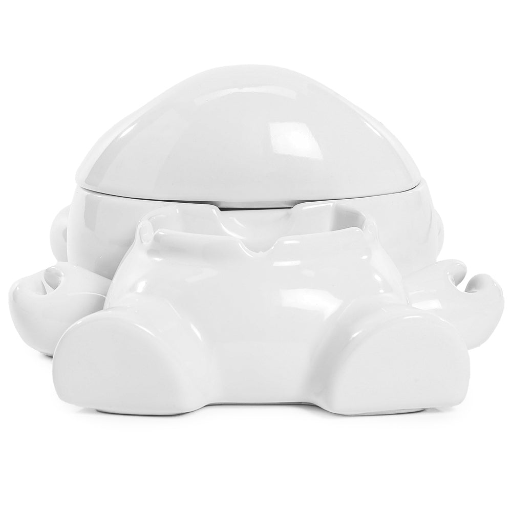 BOTTOM VIEW - L.I.E. (LOVE ISN’T EASY) Dunny Ceramic Ashtray: PURE Edition - Kidrobot