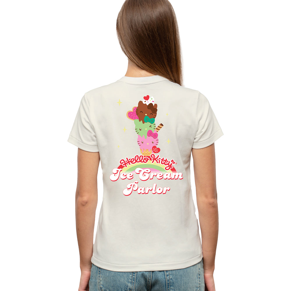 2025 CON EXCLUSIVE: Hello Kitty® Ice Cream Parlor T-Shirt (Limited Edition of 150) (PRE-ORDER) - Kidrobot - Shop Collectible Art Toys and Plush at Kidrobot.com
