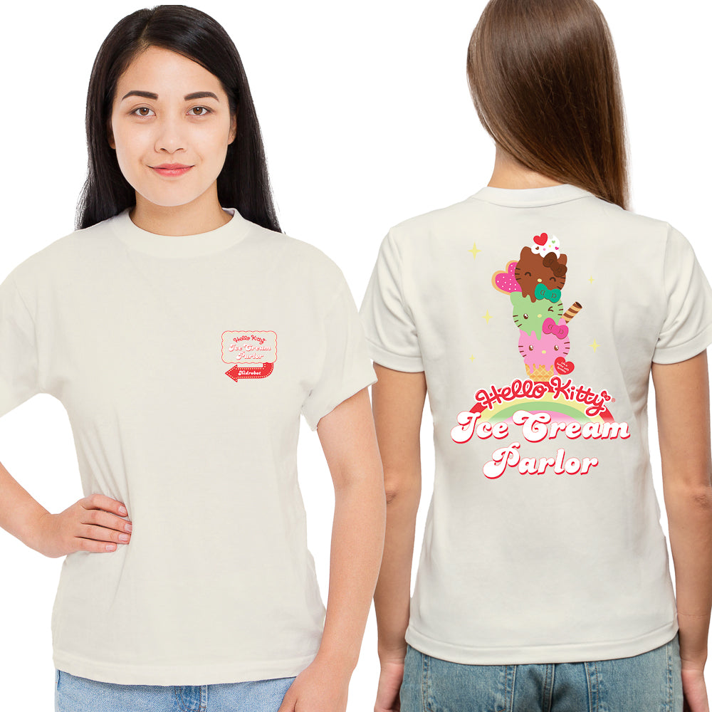 2025 CON EXCLUSIVE: Hello Kitty® Ice Cream Parlor T-Shirt (Limited Edition of 150) (PRE-ORDER) - Kidrobot - Shop Collectible Art Toys and Plush at Kidrobot.com