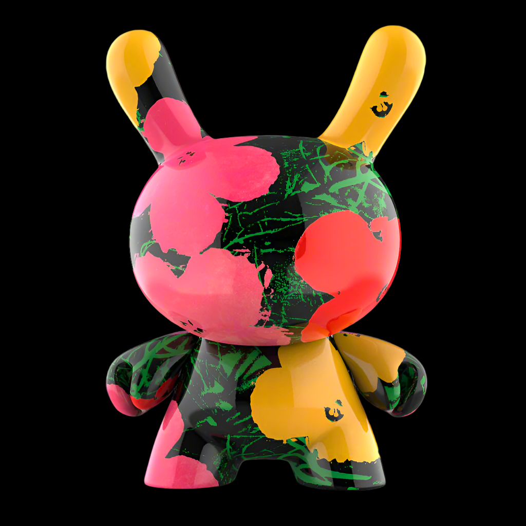 Andy Warhol 8” Masterpiece "Flowers" Dunny Art Figure (PRE-ORDER) - Kidrobot - Shop Collectible Art Toys and Plush at Kidrobot.com
