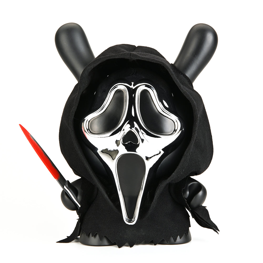 Ghost Face 8" Dunny Vinyl Art Figure - Chrome Mask Edition - Kidrobot