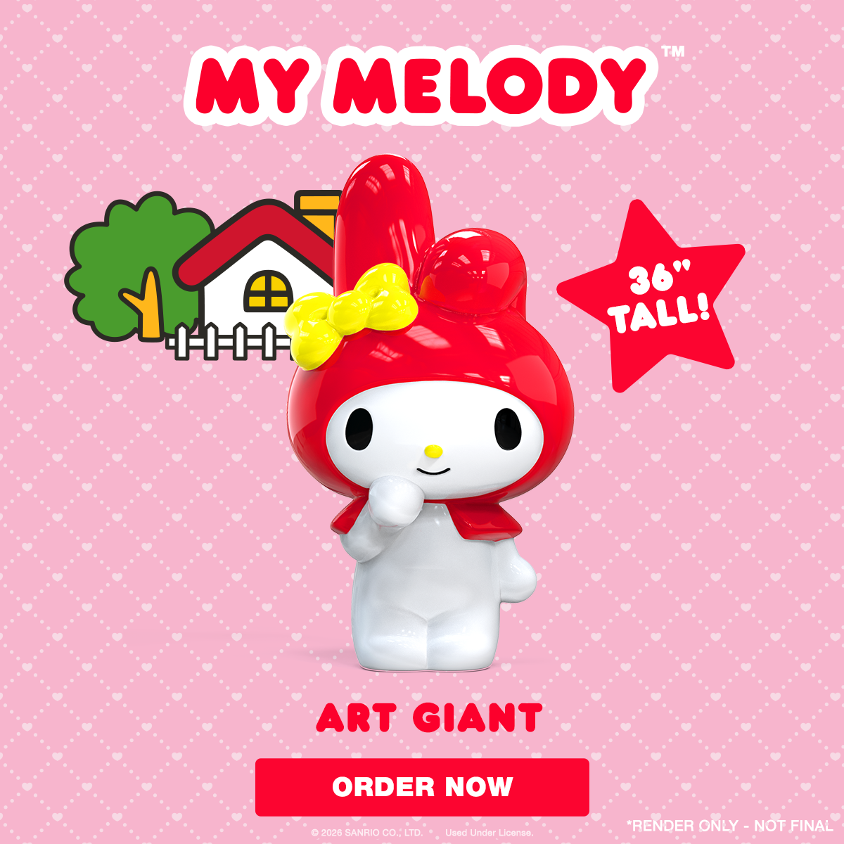 Hello Kitty® and Friends My Melody™ 36” Art Giant - Kidrobot
