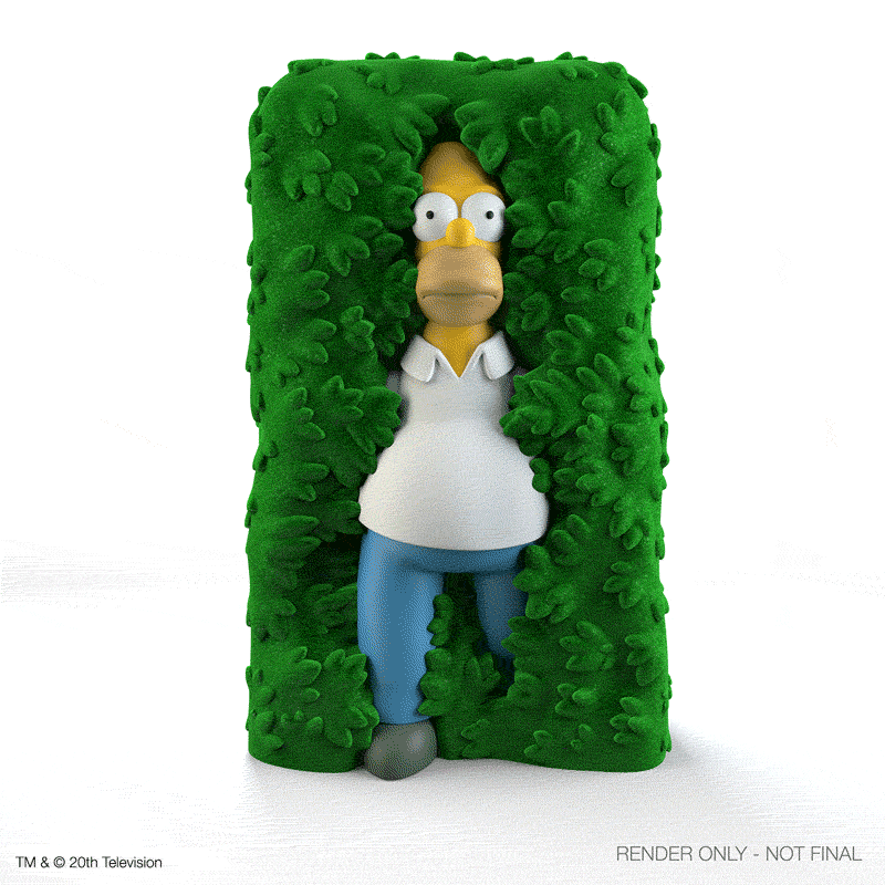 The Simpsons - Homer in Hedge 36" Flocked Art Giant - Kidrobot