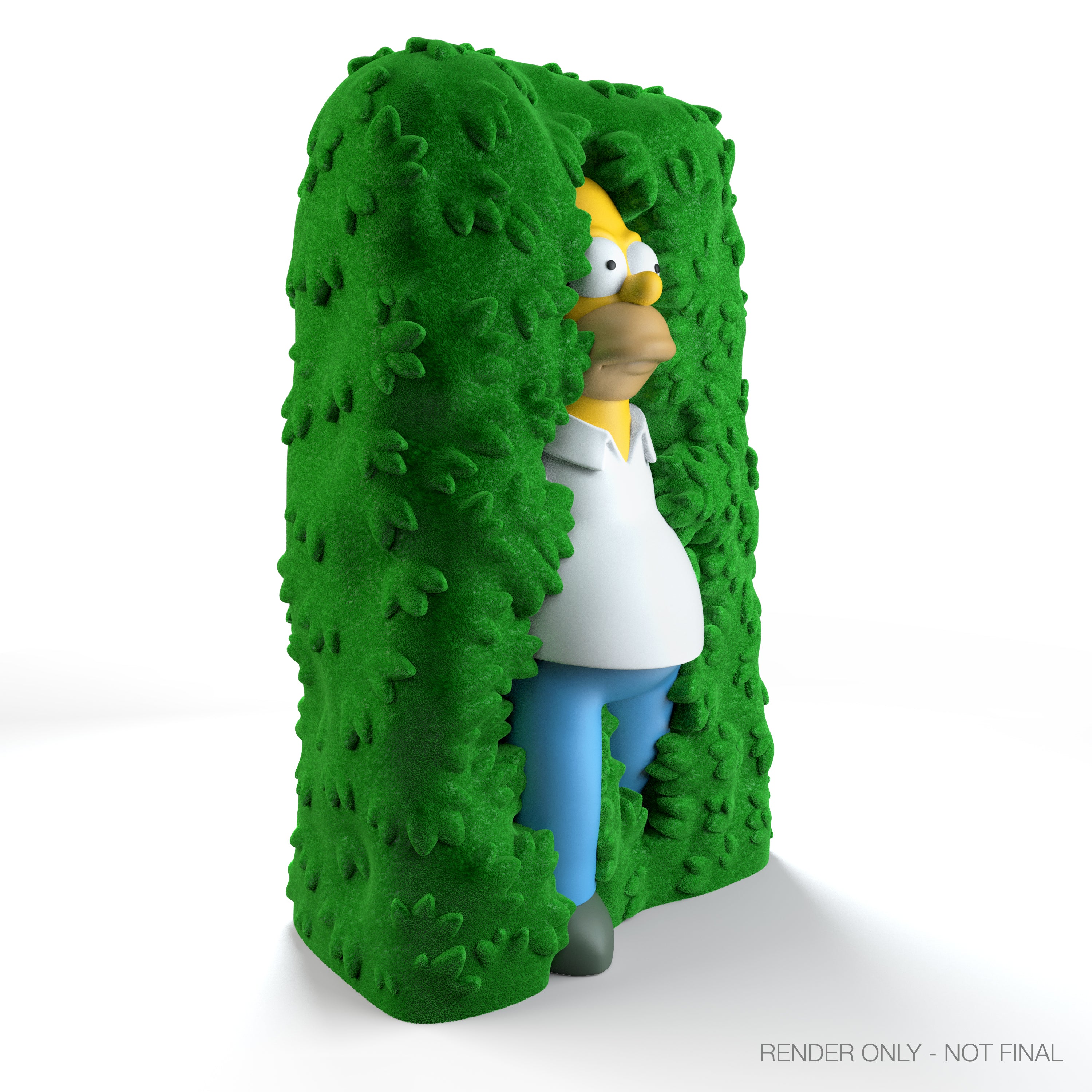 The Simpsons - Homer in Hedge 36" Flocked Art Giant - Kidrobot