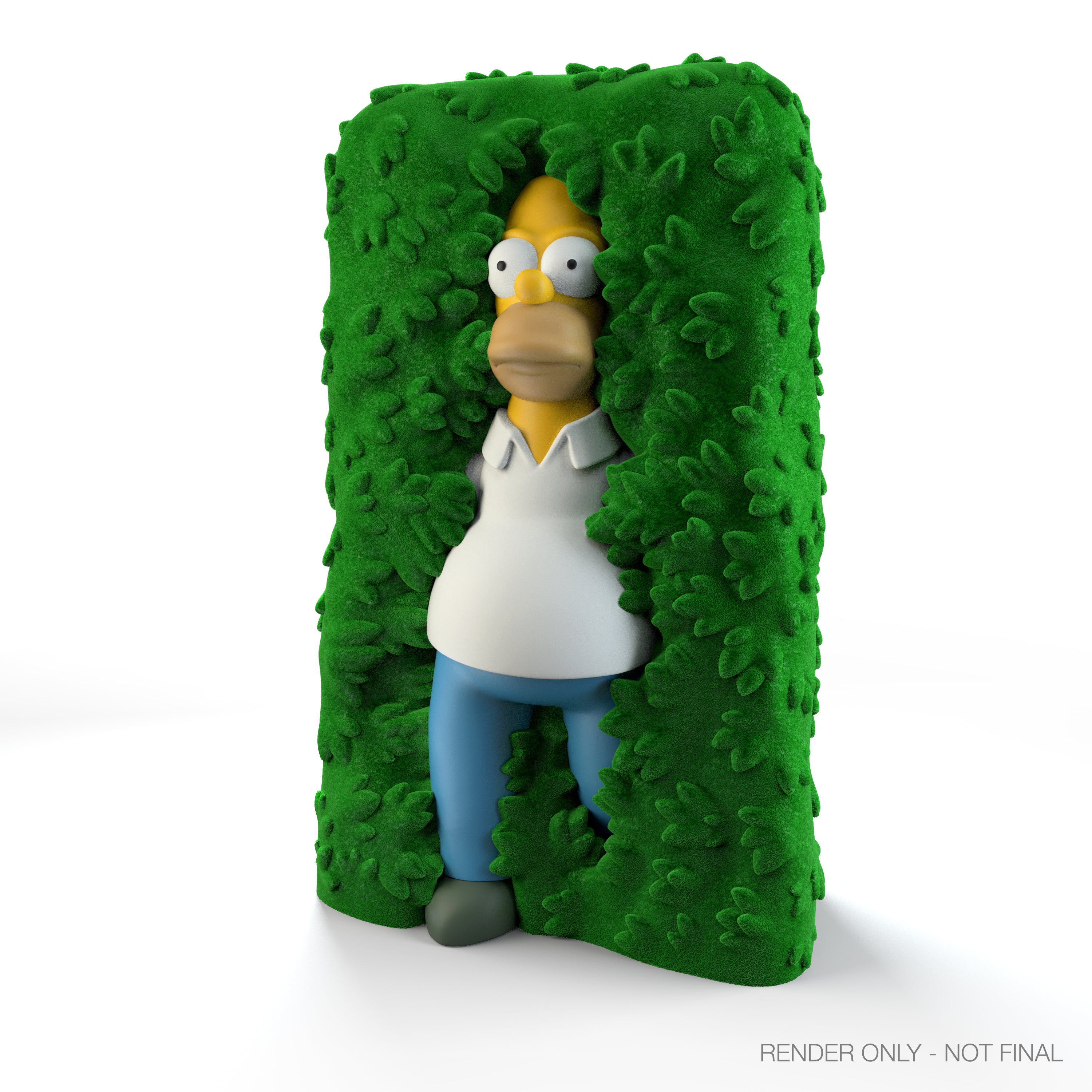 The Simpsons - Homer in Hedge 36" Flocked Art Giant - Kidrobot