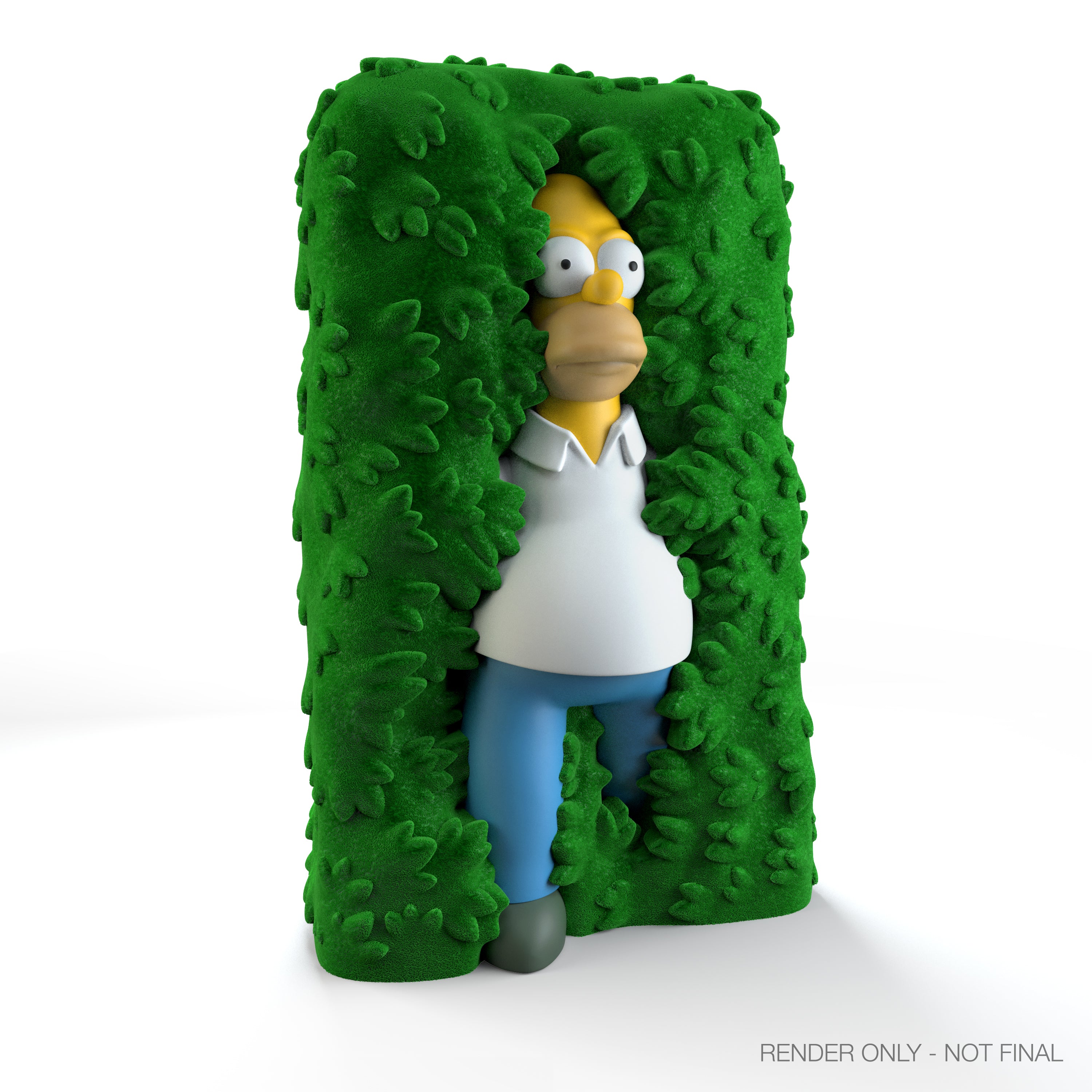 The Simpsons - Homer in Hedge 36" Flocked Art Giant - Kidrobot