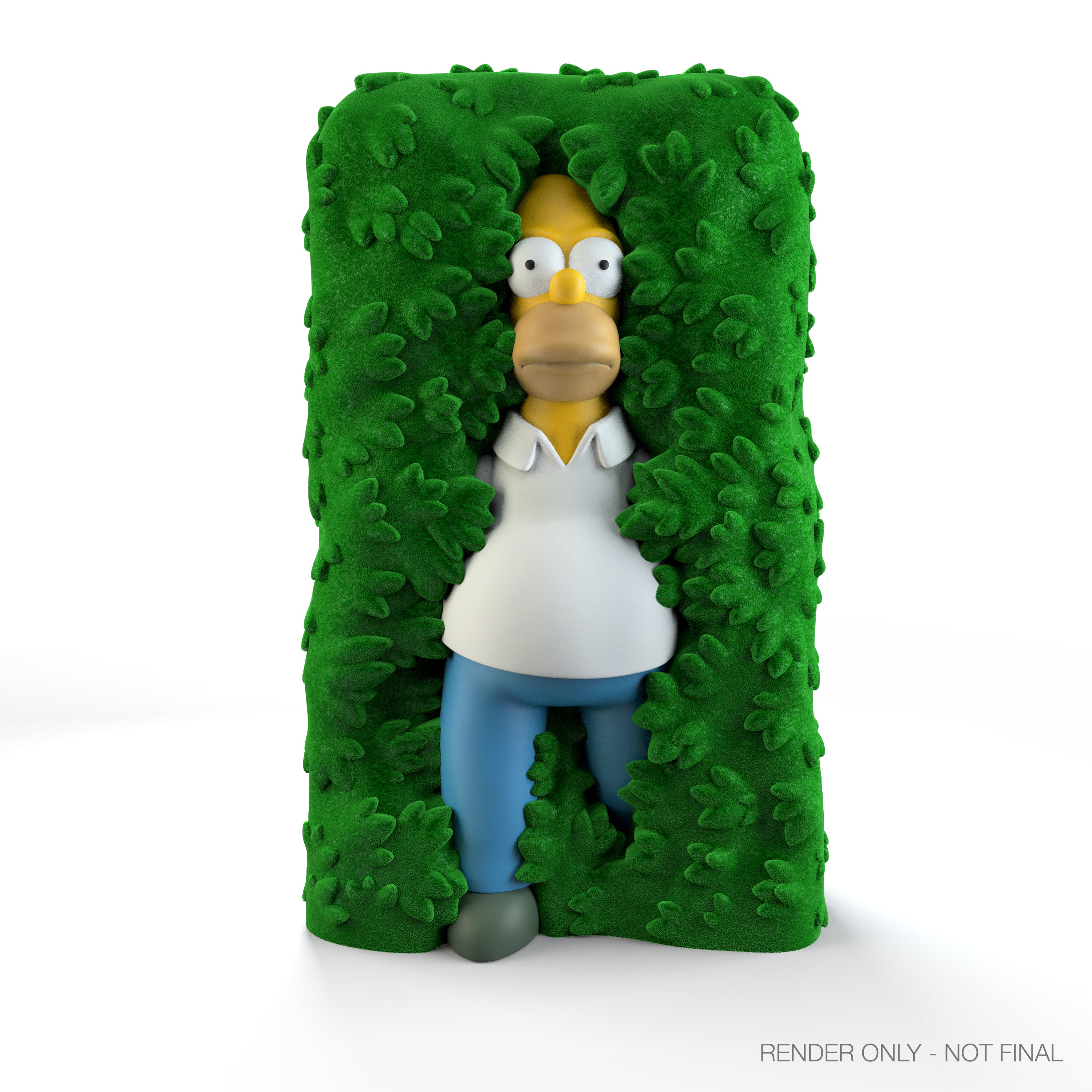 The Simpsons - Homer in Hedge 36" Flocked Art Giant - Kidrobot