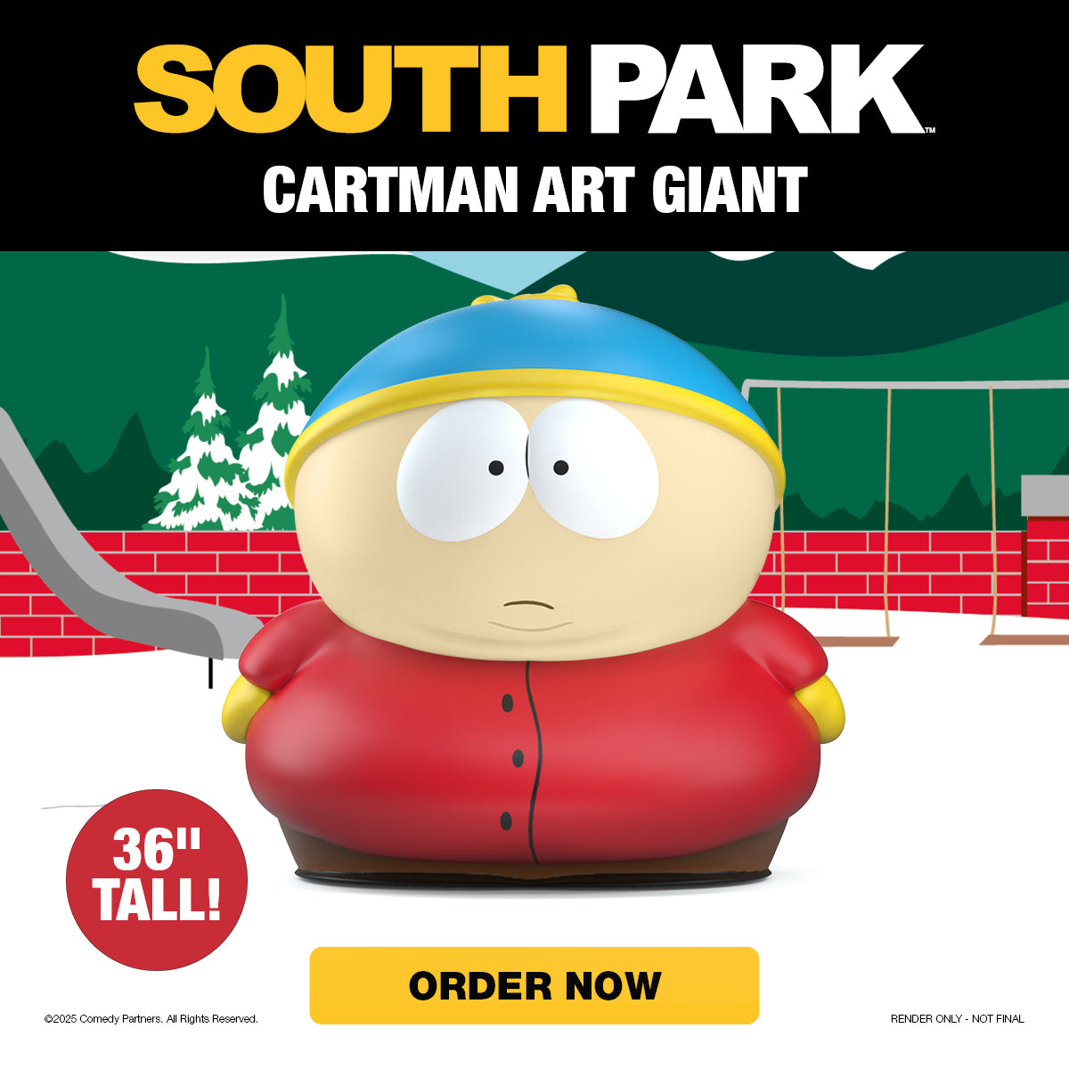 South Park - Cartman 36” Art Giant - Kidrobot