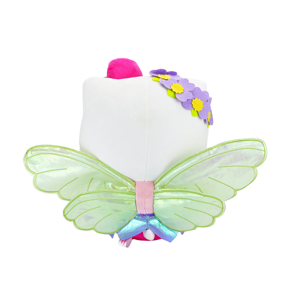 Large Hello Kitty Forest Fairy plush by Sanrio, featuring a cute fairy-themed design with soft fabric and vibrant colors.