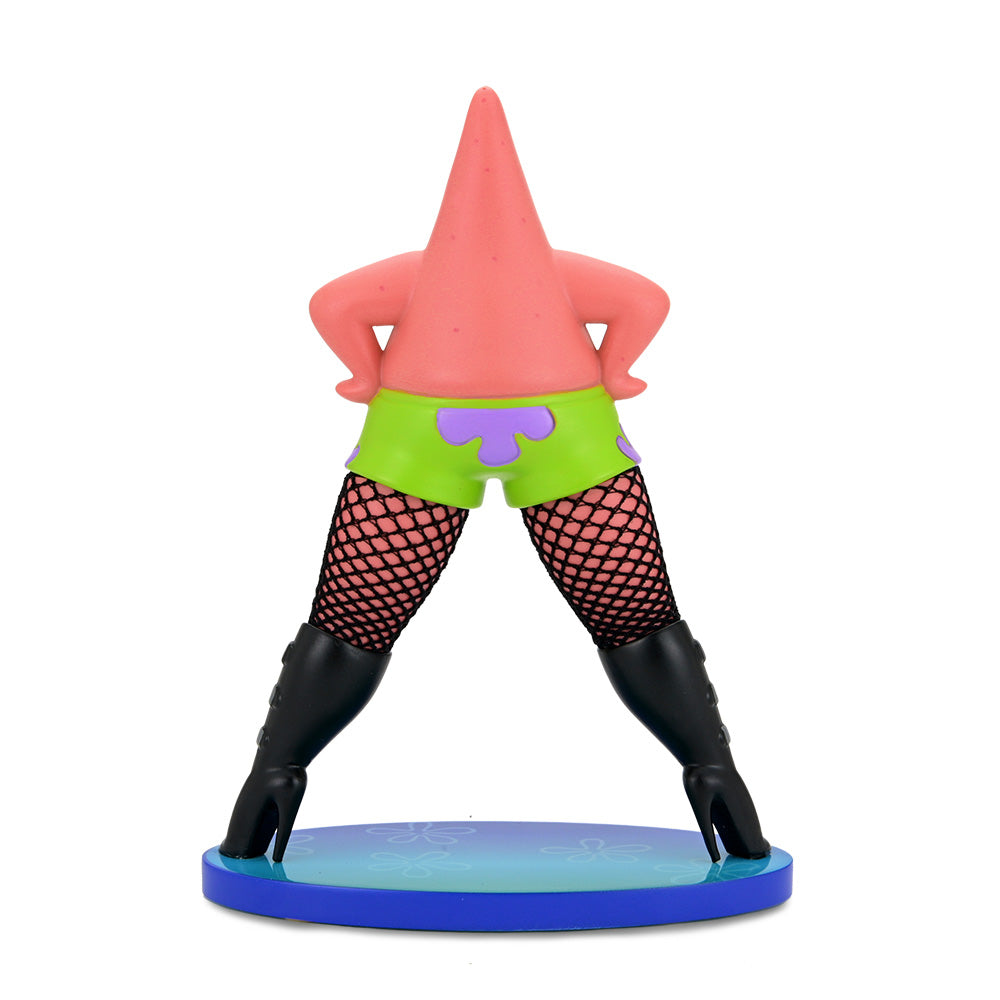 Limited edition SpongeBob SquarePants Patrick Star art figure in fishnets, 6-inch resin sculpture from the “Goofy Goober Rock” series.