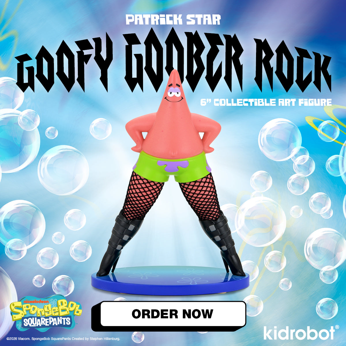 SpongeBob SquarePants – “Goofy Goober Rock” Patrick Star in Fishnets 6" Resin Art Figure (Limited Edition of 500) on Kidrobot.com