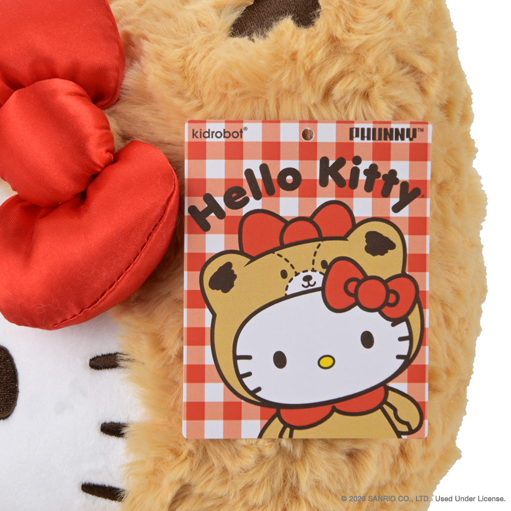 Sanrio Hello Kitty® Tiny Chum™ large plush toy featuring soft pink fabric and iconic Hello Kitty face with bow.