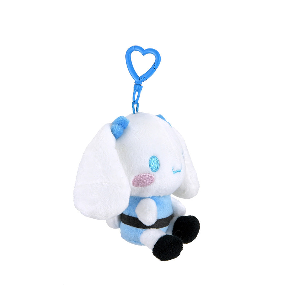 Sanrio Hello Kitty and Powerpuff Girls plush charm blind box featuring colorful character designs and soft fabric textures.