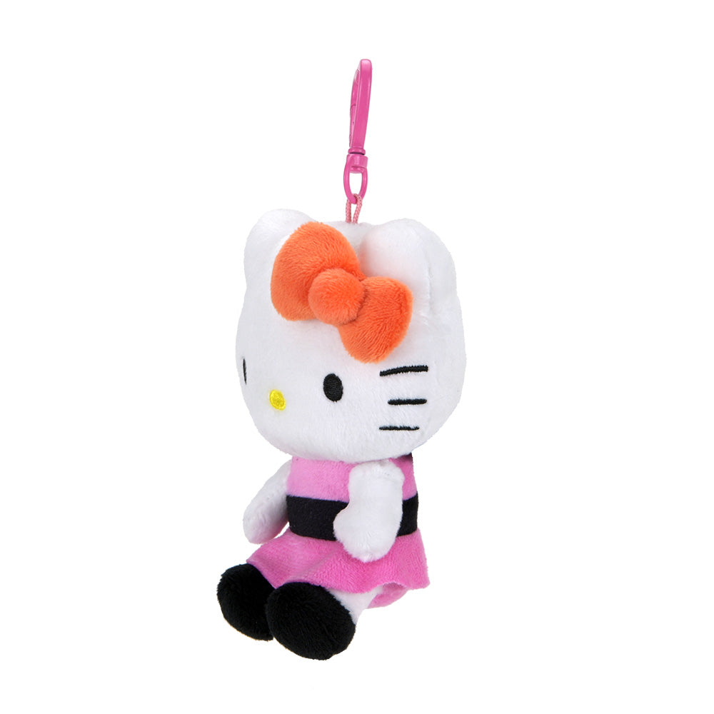 Sanrio Hello Kitty and Powerpuff Girls plush charm blind box collectible with colorful cartoon characters.