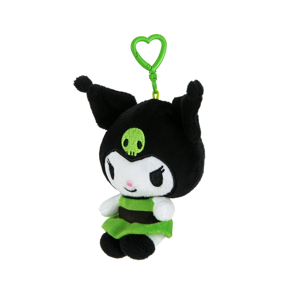 Sanrio Hello Kitty and Powerpuff Girls plush charm blind box featuring colorful character designs and soft plush material.