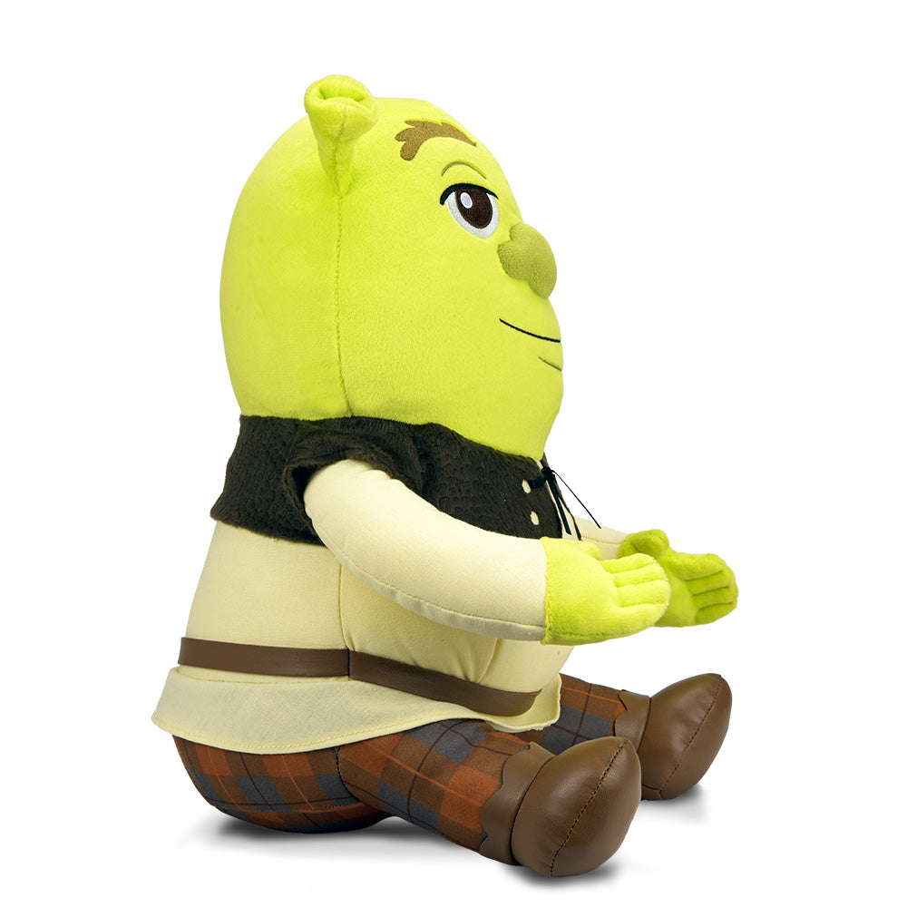 Shrek large plush toy with sound, soft stuffed character from the Shrek movie series, detailed and cuddly for fans.