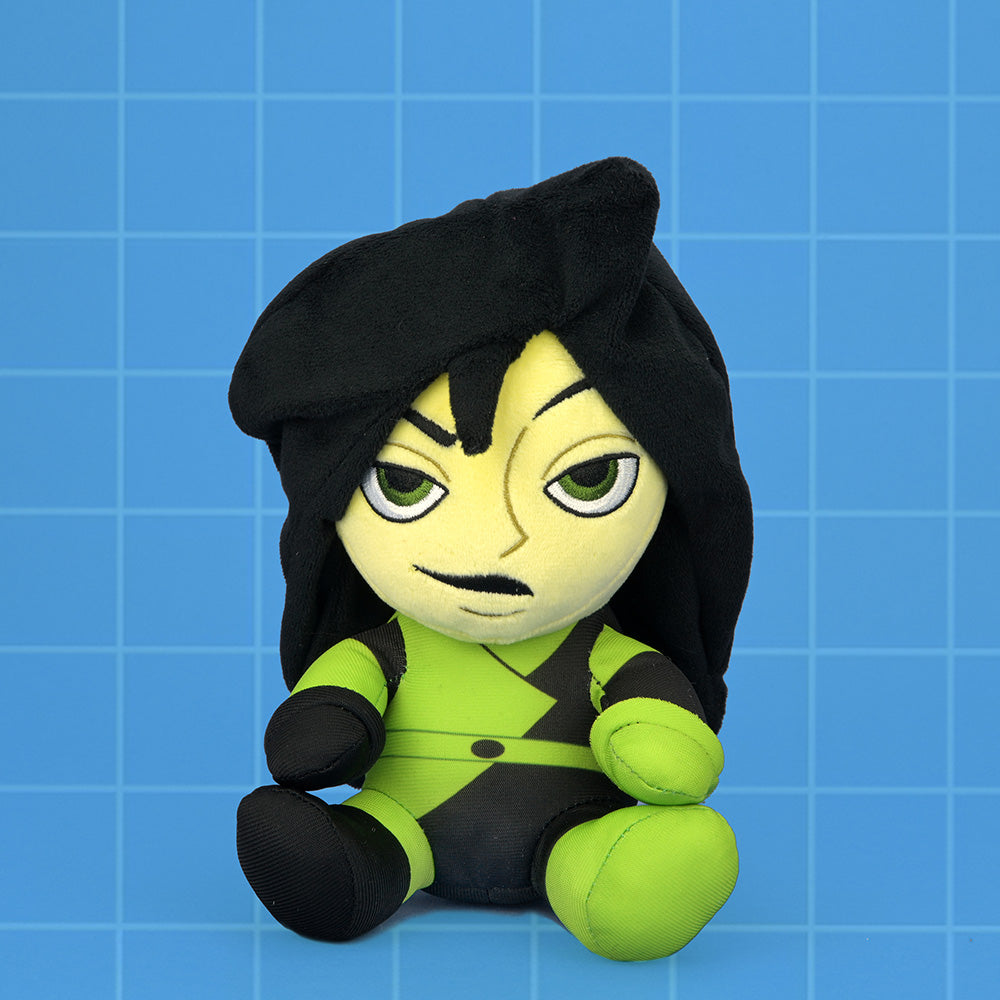 Disney's Kim Possible Shego plush toy, soft Phunny plush character from Disney, with detailed green and black costume design.