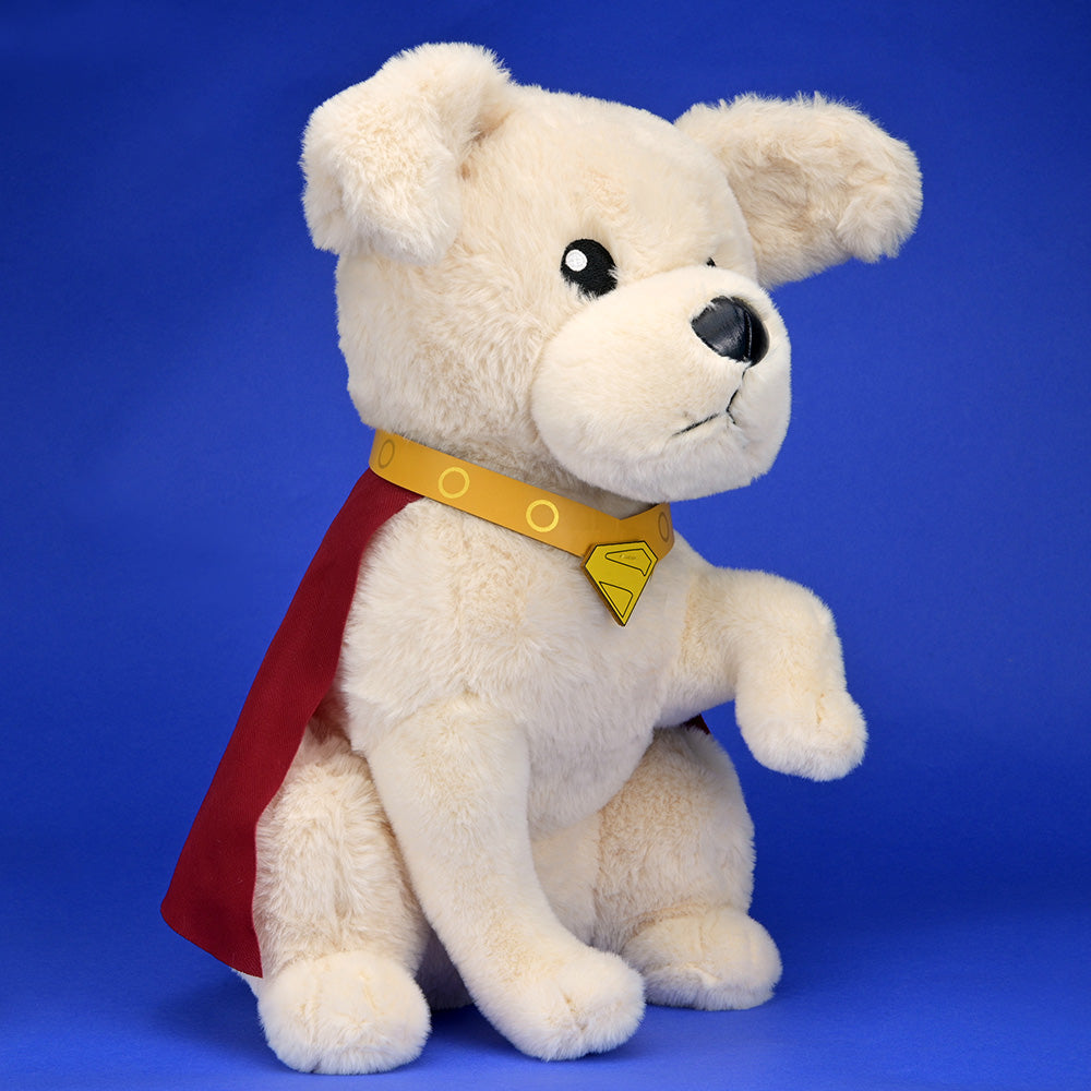 Supergirl Krypto large plush toy from SUPERGIRL™ collection, soft and cuddly with detailed superhero costume features.