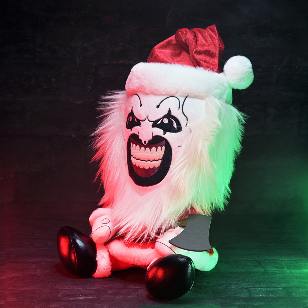 Large plush Santa suit featuring Art the Clown from Terrifier 3, soft ...