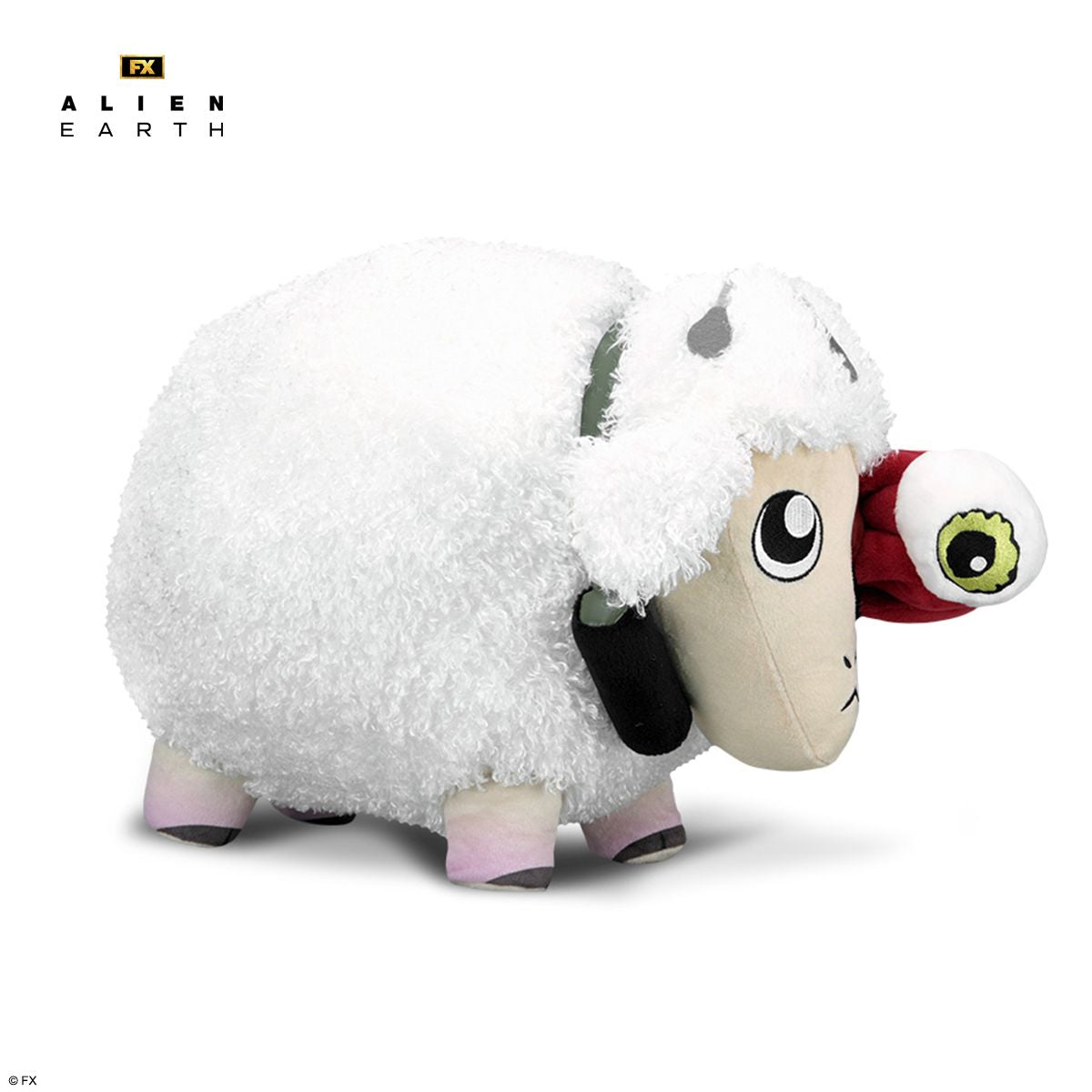 Large plush Alien Earth sheep with eye from Alien brand, soft and interactive plush toy, pre-order now.