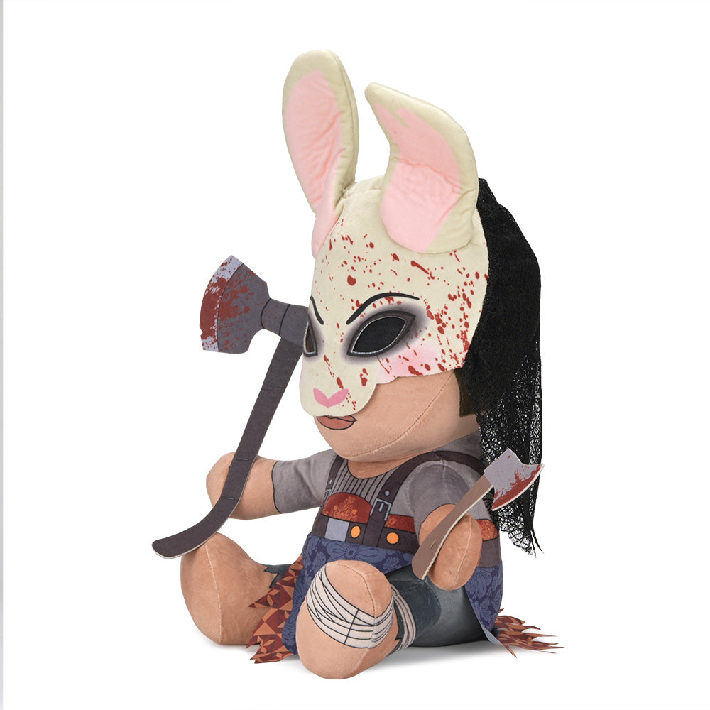 Large Dead by Daylight Huntress plush with sound, soft fabric, and detailed design featuring her signature mask and costume.