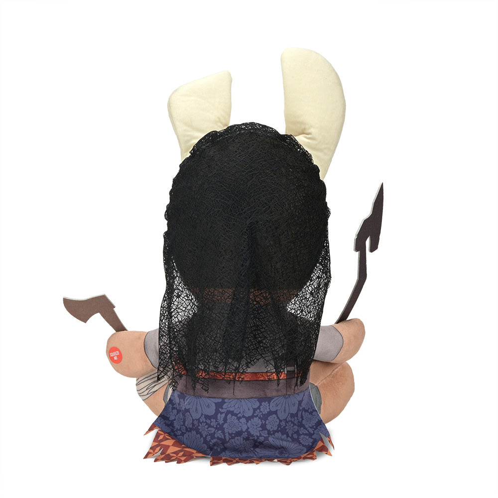 Dead by Daylight Huntress plush with sound, large, soft stuffed toy featuring her signature mask and axe, perfect for fans.