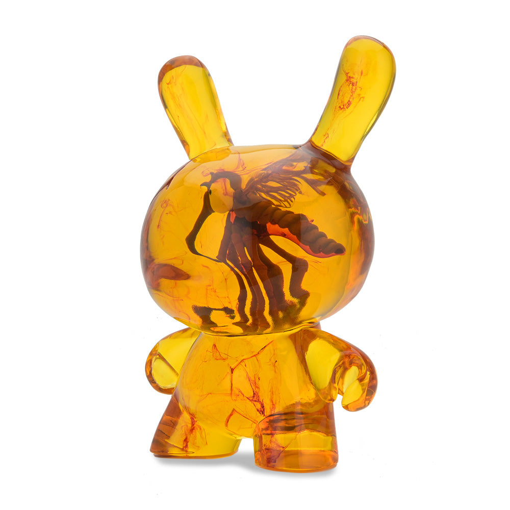 Amber Dunny 8-inch resin art figure by Kidrobot, featuring a stylized collectible Dunny character in amber resin.