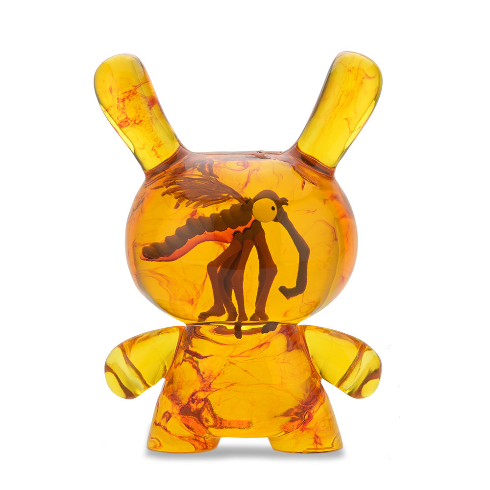 Pre-order Amber Dunny 8-inch resin art figure by Kidrobot, featuring a stylized collectible Dunny design in vibrant amber hues.
