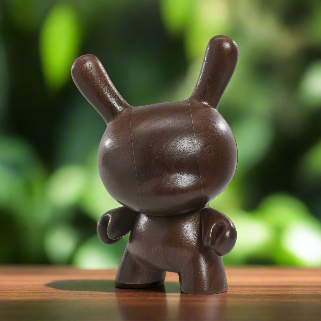 Kidrobot RAW Black Walnut 8" Wood Dunny (Limited Edition of 1000) (PRE-ORDER) - Kidrobot
