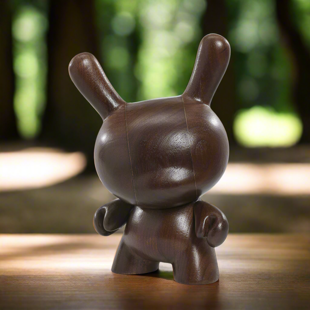 Kidrobot RAW Black Walnut 8" Wood Dunny (Limited Edition of 1000) (PRE-ORDER) - Kidrobot