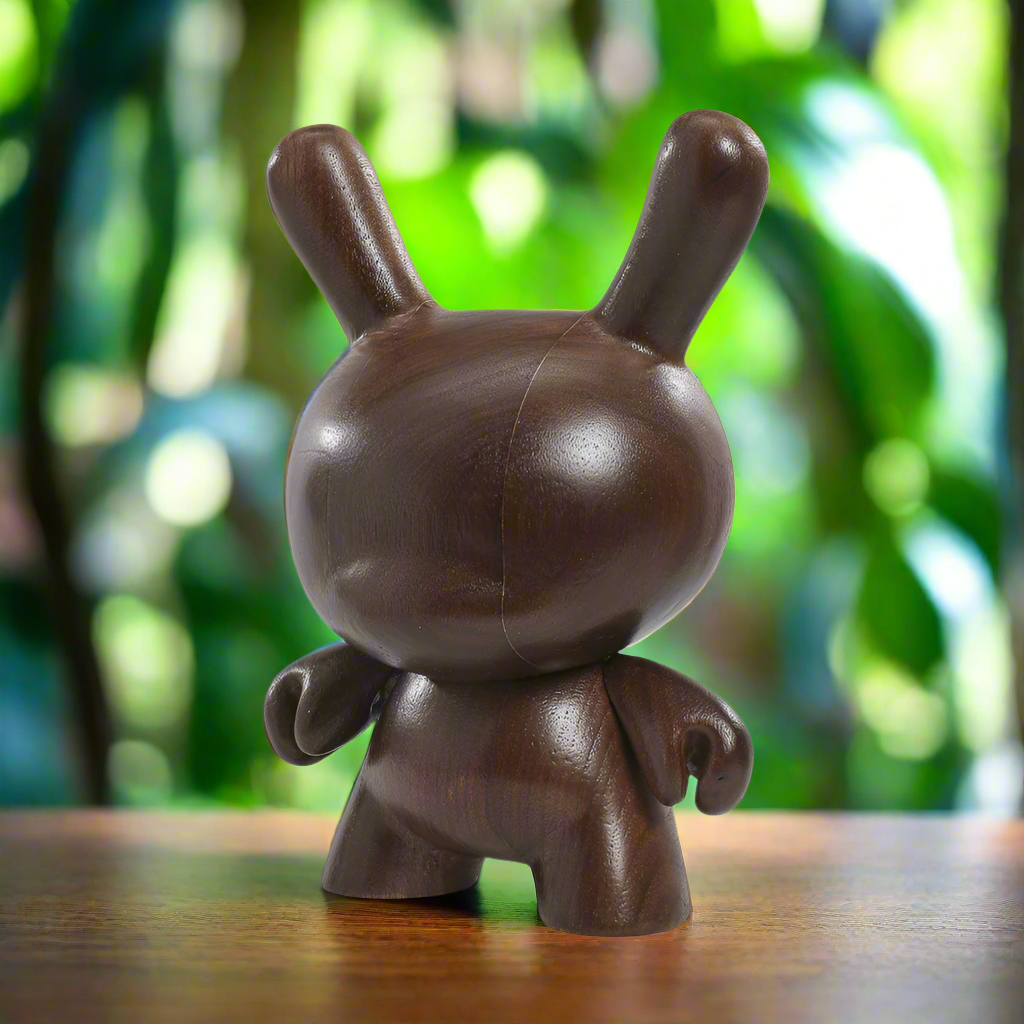 Kidrobot RAW Black Walnut 8" Wood Dunny (Limited Edition of 1000) (PRE-ORDER) - Kidrobot