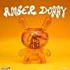 Amber Dunny 8-inch resin art figure by Kidrobot, showcasing its detailed amber-colored design and modern Dunny style.
